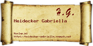 Heidecker Gabriella névjegykártya